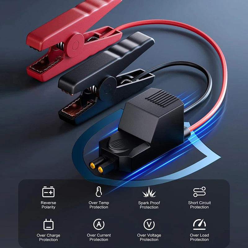 Car Jump Starter 2000A Battery Charger Emergency Power Bank Booster for 12V Gasoline and Diesel Vehicles Starting