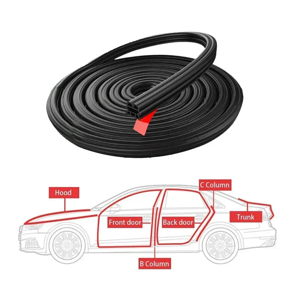 3-Layer Car Door Seal Strip – Reduce Noise & Wind
