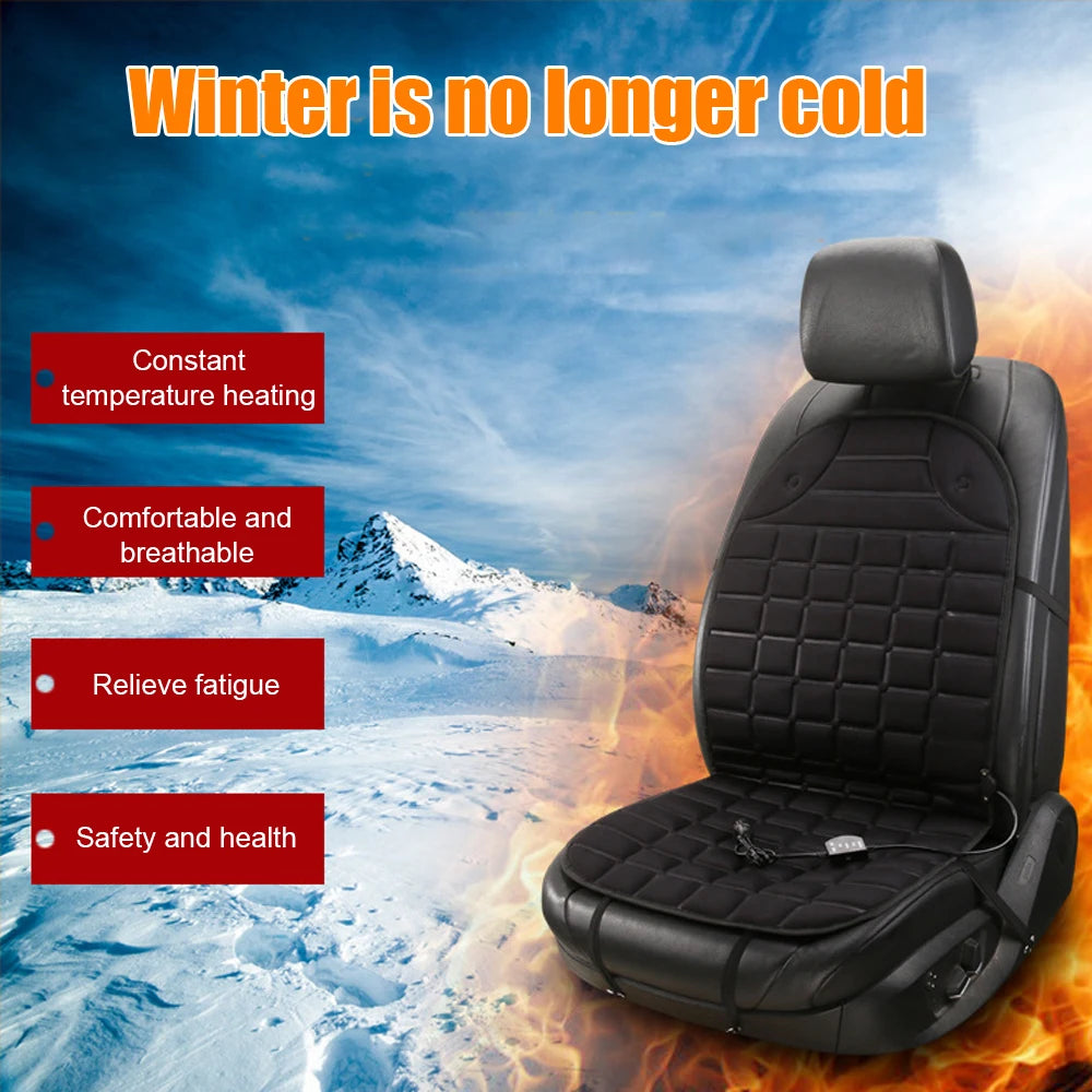 12V Heated Car Seat Cushion – Universal Winter Seat Warmer